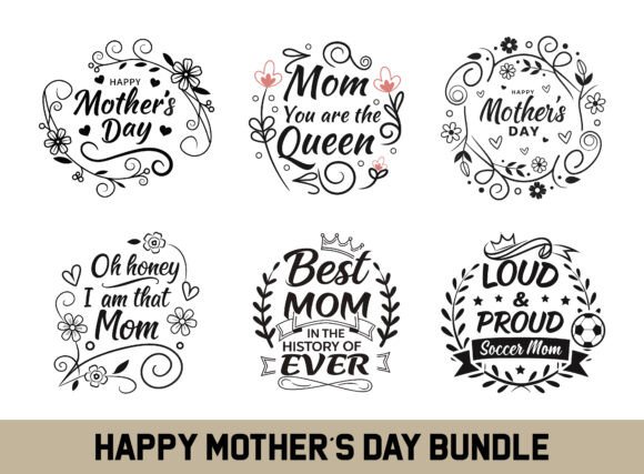 Mama Mother s Day Bundle T-Shirt Design Graphics