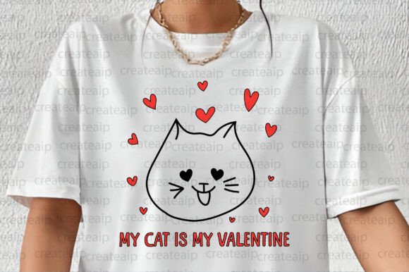 My Cat is My PNG Valentine s Day SVG Graphics and T-Shirt Designs