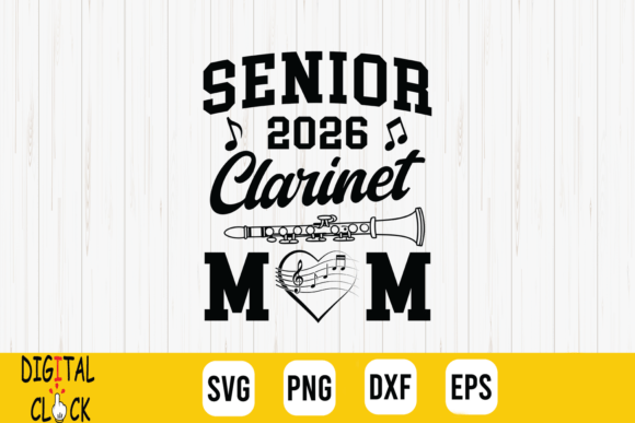 Senior 2026 Clarinet Mom Band Mom 2026 Graphics and T-Shirt Designs Review